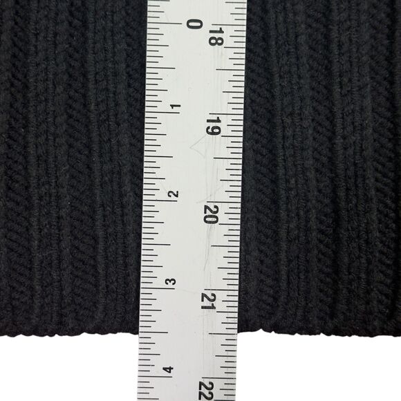 The Limited Sweater Women's Large Black Knit Wool Turtleneck Floral Embroidered - Picture 7 of 8